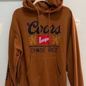 Chase Rice Coors Banquet Brown Hoodie for Men